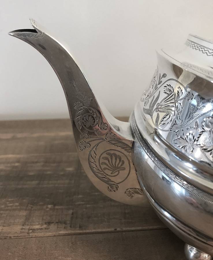 Antique Sterling Silver Scottish Teapot from 1809 for GoldenOldie