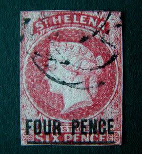 ST. HELENA Queen Victoria 4d. Overprint 1856 **R3750**
