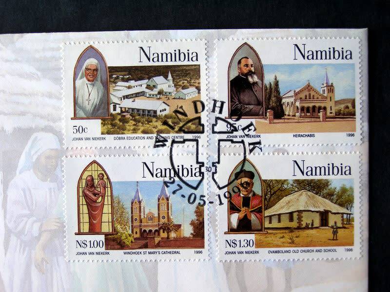NAMIBIA Cover - Centenary of Catholic Mission 1996