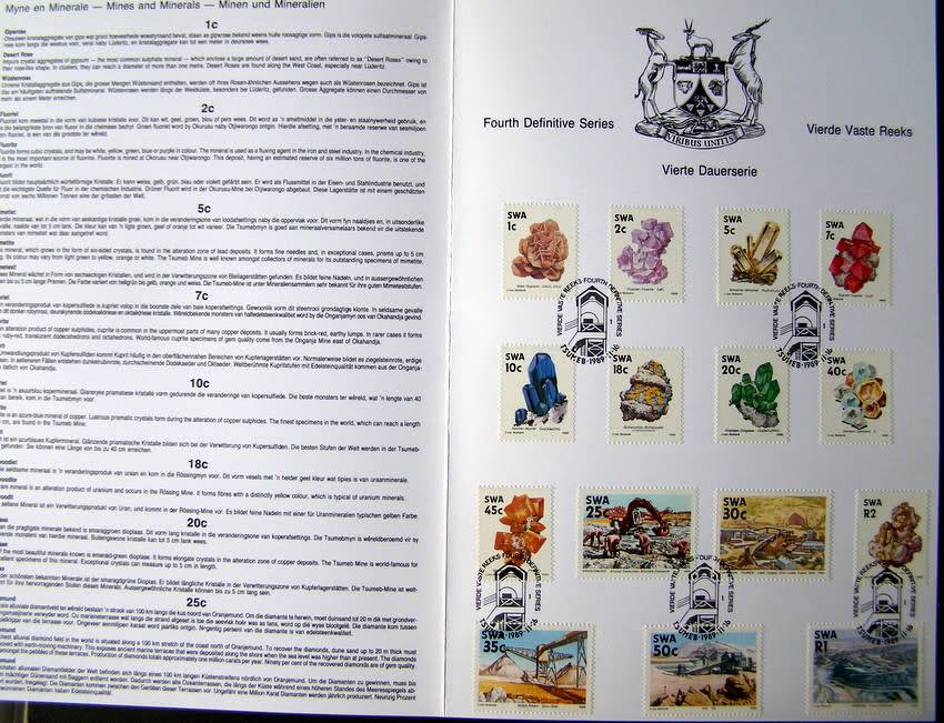 SWA First Day Folder - Mines and Minerals 1989