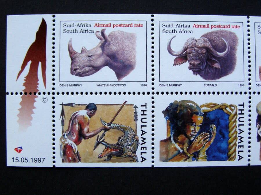 SOUTH AFRICA Mint Booklet Pane - Big Five with Thulamela Adverts 1997