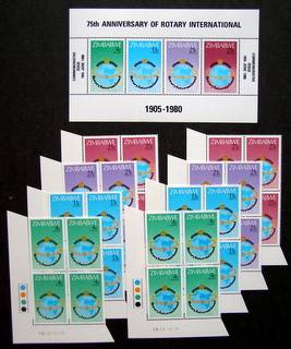 ZIMBABWE Rotary Controls 1A + 1B, Min. Sheet