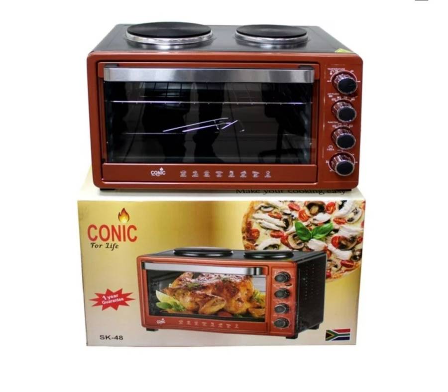 48L Mini Oven with 2 Cooking Hotplates