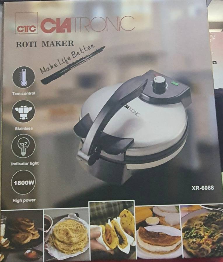 Electric Roti Maker - 1800w - double sided heat - even heat distribution