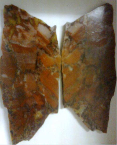 Set of stone slabs, suitable for knife handle