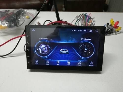 7 inch universal double din android players with gps + reverse camera