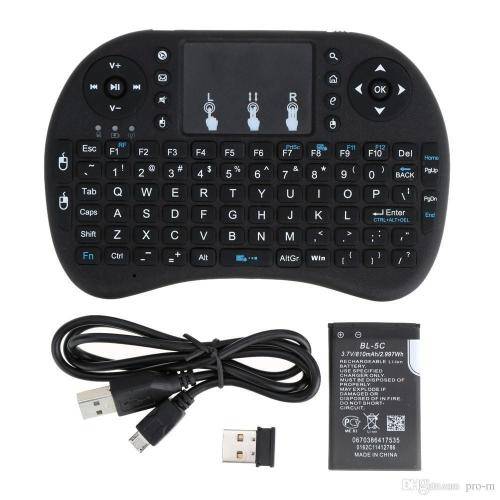 Wireless Mini Keyboard with Touchpad for Android TV Box and XBOX360/PS3 and PC Black