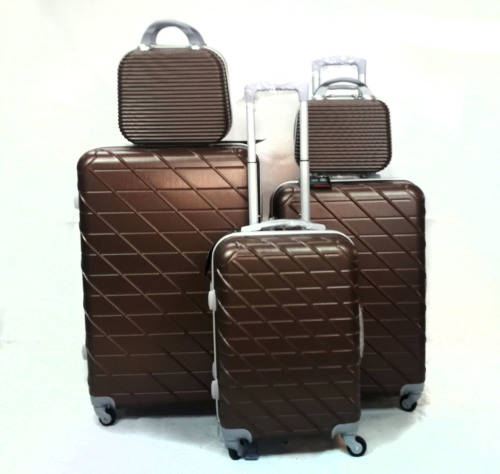On Special Set of 3/5 Lightweight ABS Material  Travel Luggage Suitcase/Brown