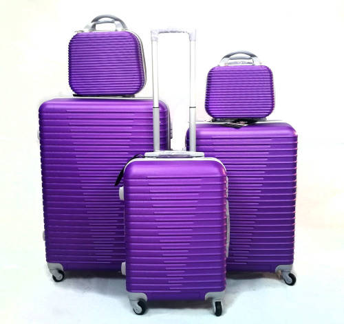 On Special Set of 5 Lightweight ABS Material  Travel Luggage Suitcase/Purple
