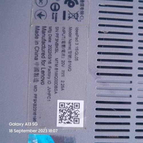 LENOVO IDEAPAD 3 81WQ NEEDS SCREEN