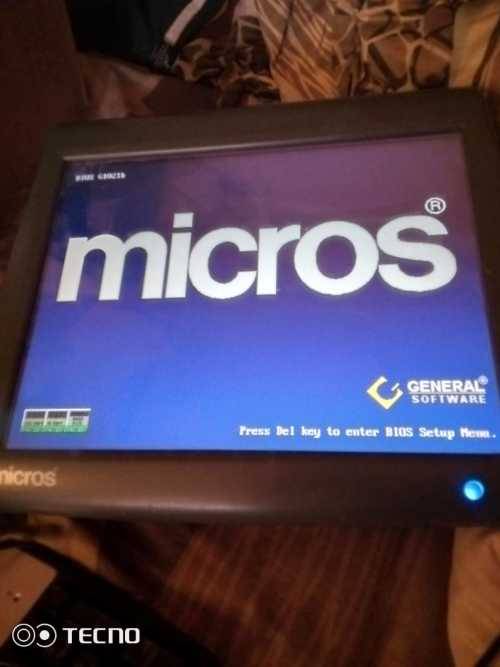 Micros Workstation 5 Touchscreen POS Terminal 400814-001 with Windows CE, in working condition