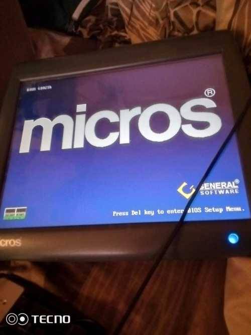 Micros Workstation 5 Touchscreen POS Terminal 400814-001 with Windows CE, in working condition