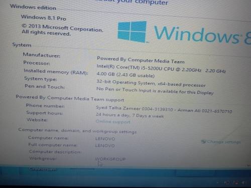 LENOVO IDEAPAD 100 i5 5TH GEN