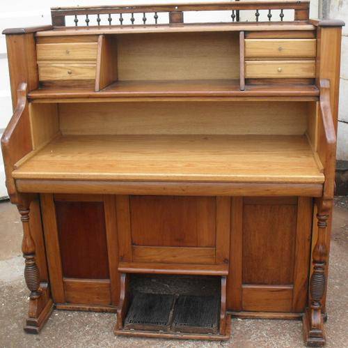 CAROL'S DESIGN--OLD PEDAL ORGAN CHANGED TO WRITING DESK