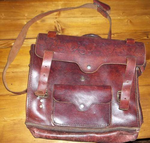 LARGE GENUINE LEATHER SHOULDER BAG