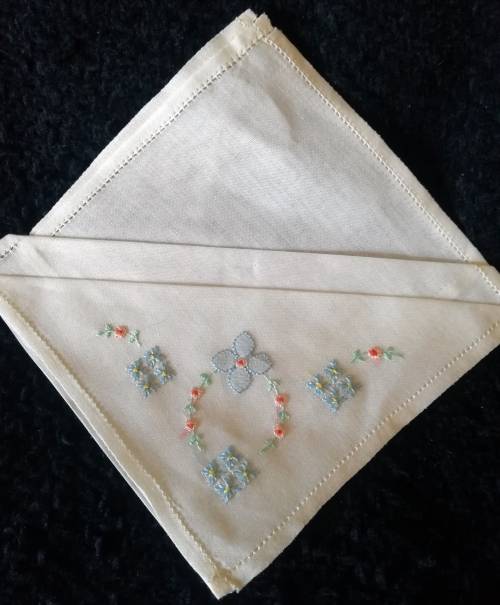Vintage Embroidered Handkerchiefs (8)