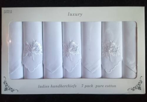 Marks & Spencer 7 Luxury Pure Cotton Handkerchiefs