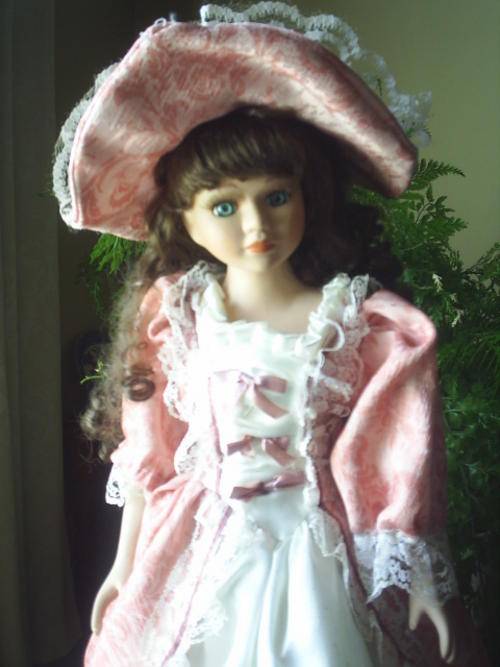 Porcelain Doll With Stand (58cm)