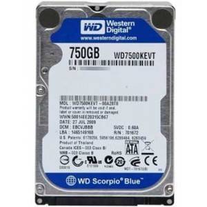 hdd, western digital, 750, gb