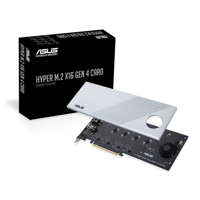 ASUS Hyper M.2 x16 Gen 4 Card w/ 4 x 512GB NVMe
