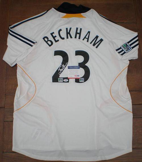David Beckham ULTRA RARE Autographed LA Galaxy Shirt