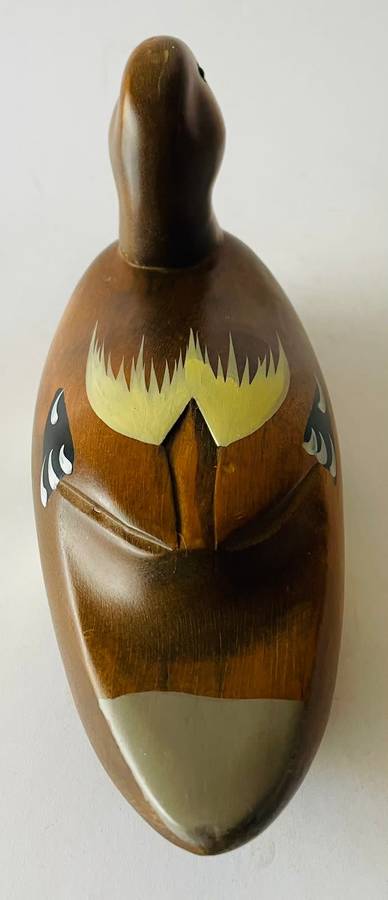 Hand Painted - Wooden Decoy Duck.