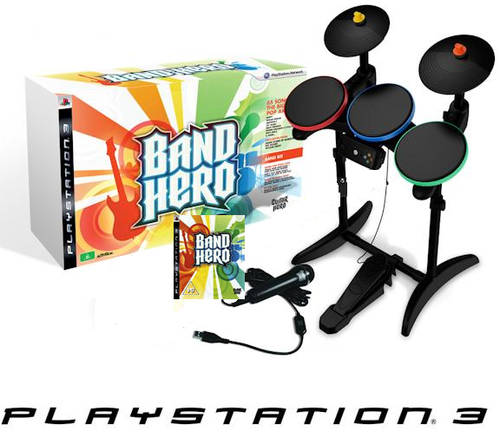 *AS NEW* "Band Hero" Wireless Drums and Wired Microphone + Band Hero Game + In Original Box