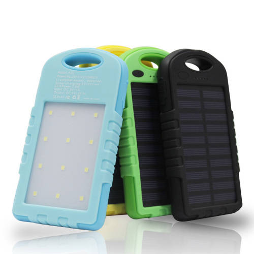 8000mAh Portable Waterproof Solar Charger Dual USB External Battery Power Bank With Super Led Light