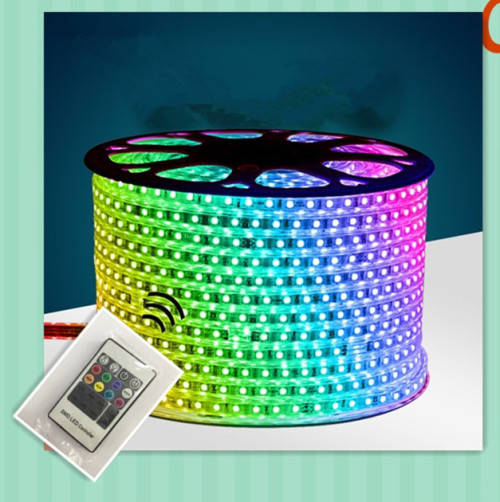 NTF 100M A Roll multicolour 8 colours LED Strip Lights Waterproof 220V R50 Per Meter