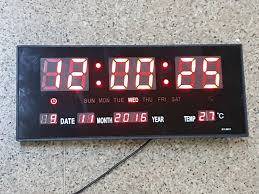 Digital LED Clock XY-3615 (Ukuran : 36cm X 15cm) LED MERAH