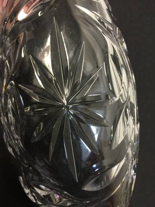 19th century Antique rose cut crystal, height - 69 mm , width - 93 mm, long - 238 mm.