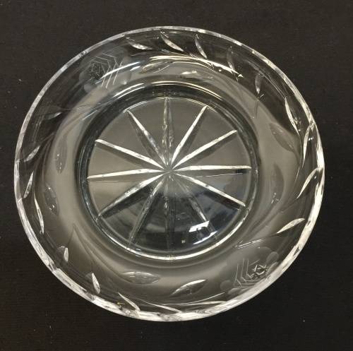 19th century Antique rose cut crystal, height - 26 mm , diameter - 160 mm