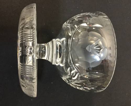 19th century Antique rose cut crystal, height - 90 mm , width - 105 mm