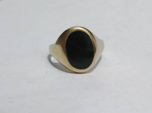 MEN'S 9ct gold with onyx ###