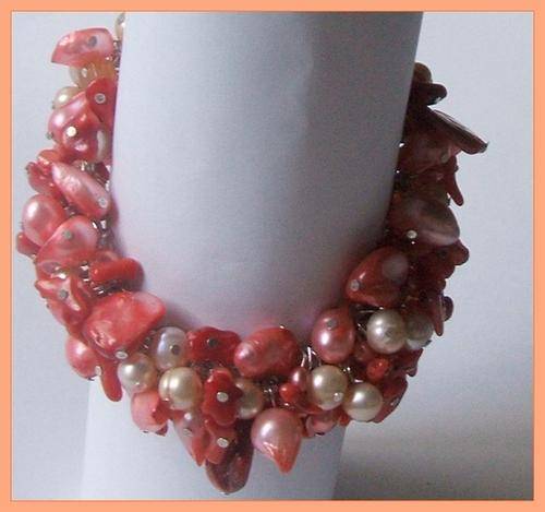 Stunning Cluster Genuine Freshwater pearl bracelet