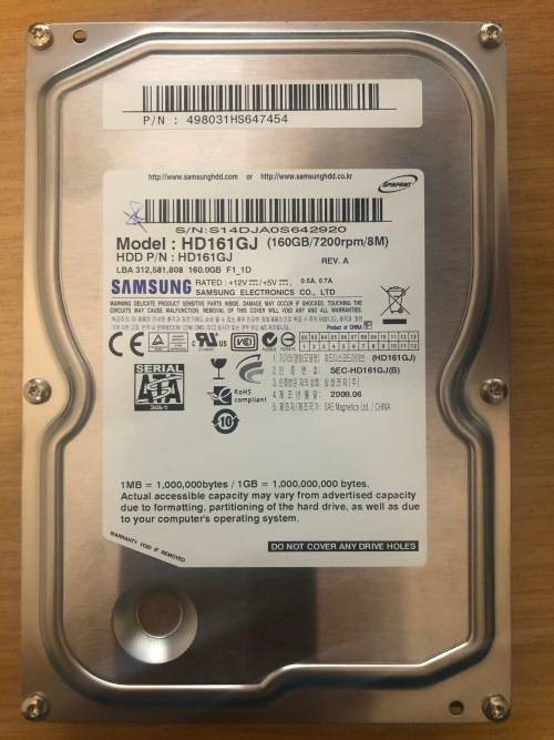 Samsung 160GB SATA Hard Drive
