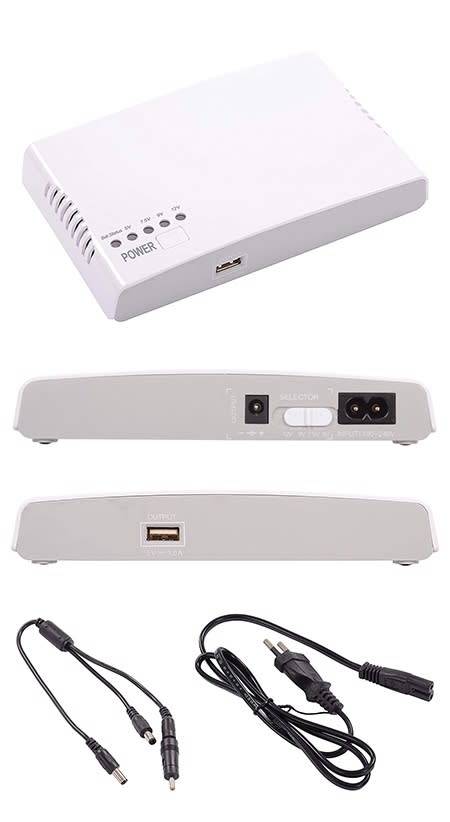 8800mAh Battery Backup Mini UPS Power Bank for Router, Modem, CCTV, IP Camera MN4