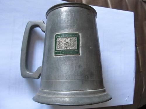 Serango.Pewter beer mug Chamber of Mines