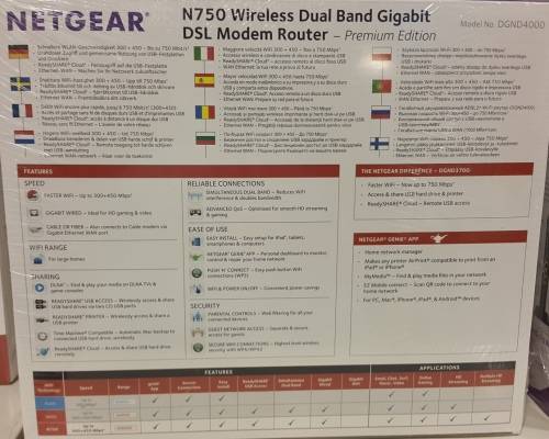 Netgear N750 WiFi Dual Band (Premium Edition) Gigabit DSL Modem Router (FREE Shipping)