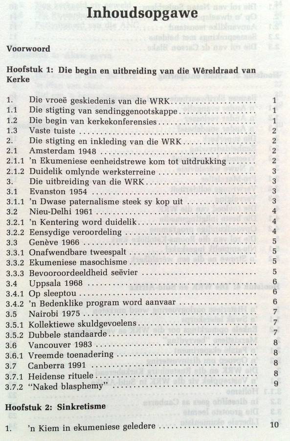 Die wereldraad van Kerke - `n anti-Christelike wegbereider - DS Andre Van Den Berg