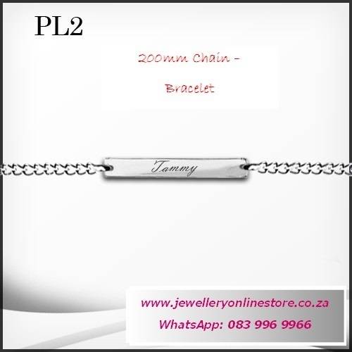 Valentine gifts - Personalized chain bracelet plus FREE engraving