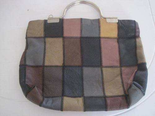 Authentic vintage genuine leather patchwork bag