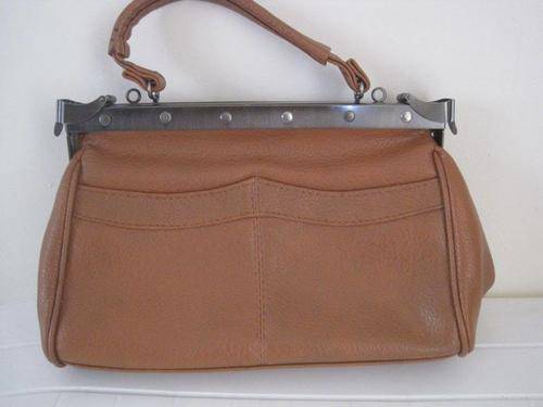 Original 80's doctor type handbag - Tan