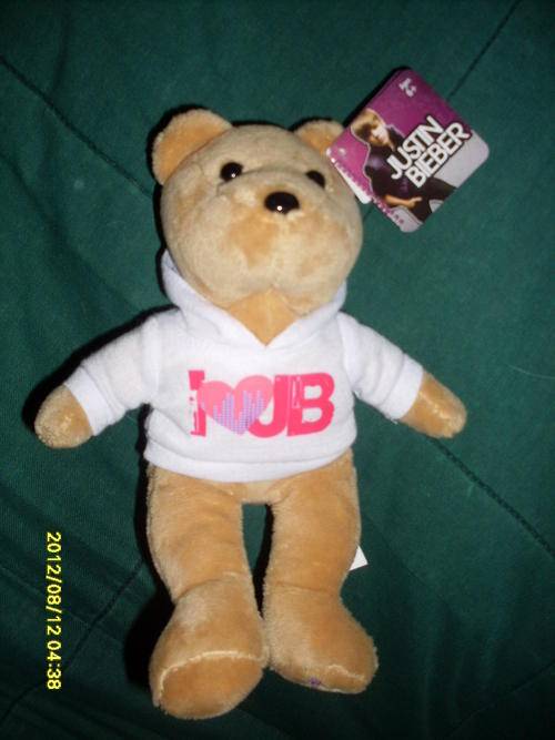 Authentic Justin Bieber I Love Bieber Bear