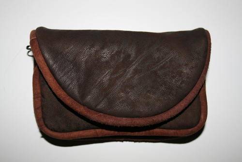 Imported Genuine Leather Pouch Purse from Pakistan (Brown)