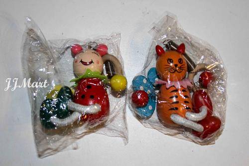 2 x Wooden Animals on Springs