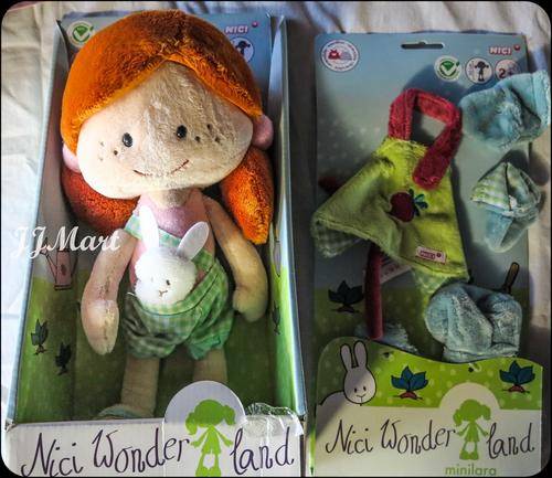 Nici Wonderland 30cm Dangling Plush Doll, MiniLara + Set of clothes