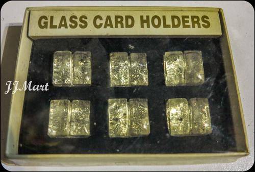 6 x Glass Cardholders