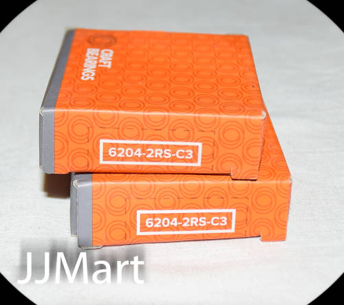 2 x Craft Bearing 6204-2RS-C3