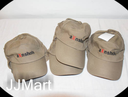 4 x Army Brown Caps with neck protector